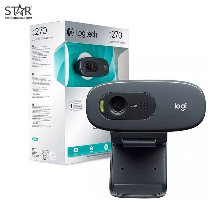 Webcam Logitech C270 HD 720P