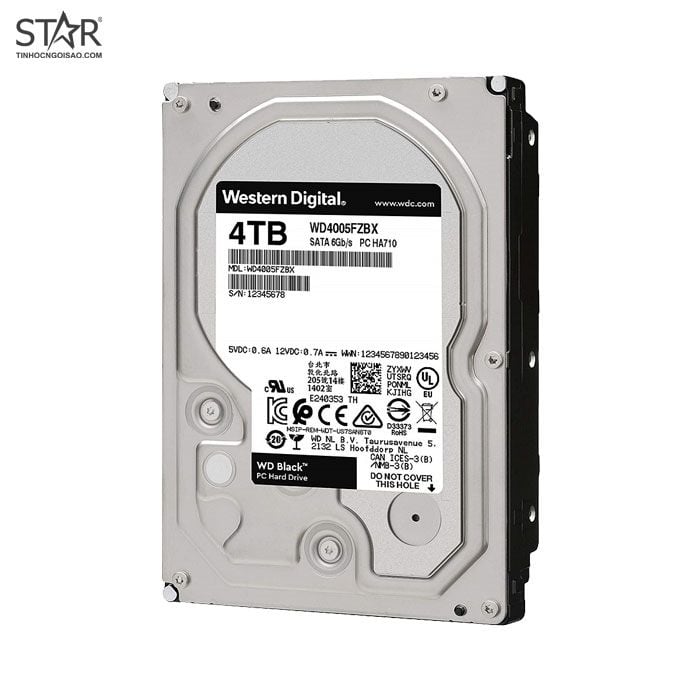 Ổ cứng HDD 4TB Western Black Chính Hãng (WD4005FZBX)