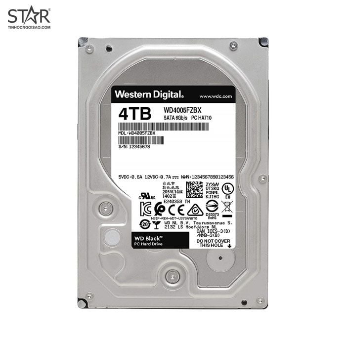 Ổ cứng HDD 4TB Western Black Chính Hãng (WD4005FZBX)