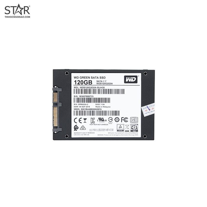 Ổ cứng SSD 120G Western Green Sata III 6Gb/s (WDS120G2GOA)