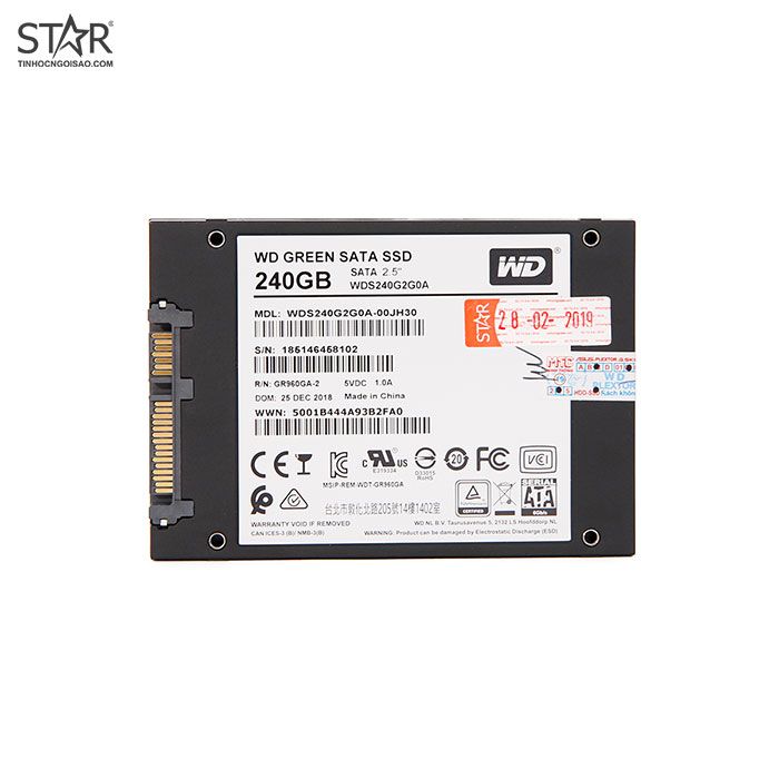 Ổ cứng SSD 240G Western Green Sata III 6Gb/s (WDS240G2GOA) –  tinhocngoisao.com