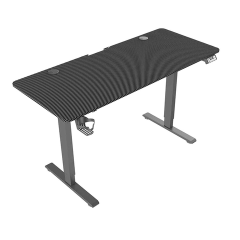 Bàn Gaming Nâng hạ WARRIOR Paladin WGT606 Pro 1m4 | Thép, Mặt bàn P1PB, Black