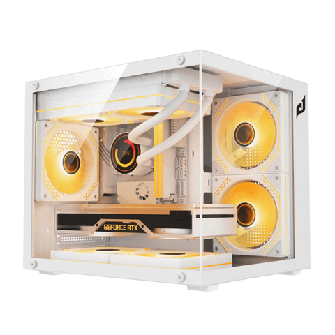 Thùng máy case E-Dra ECS 1305 | M-ATX, hồ cá, trắng