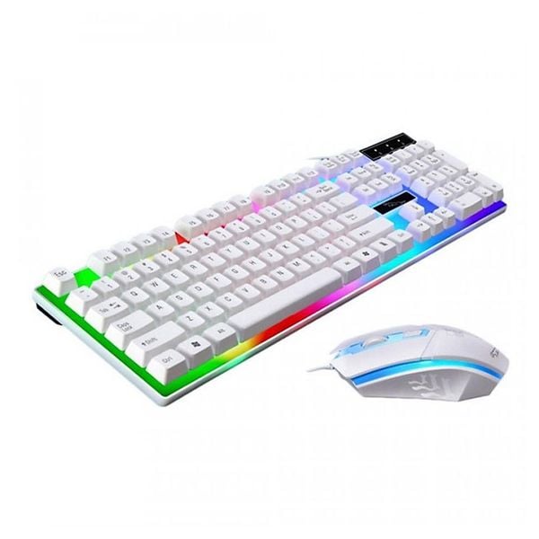  Combo phím chuột giả cơ gaming G21 | Có dây, Fullsize, Membrane, RGB Rainbow, White/Black 
