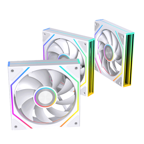  Quạt tản nhiệt PC Leopard Prism 4RS Ultra | Fan lẻ 120mm, ARGB, Gió ngược, Trắng 