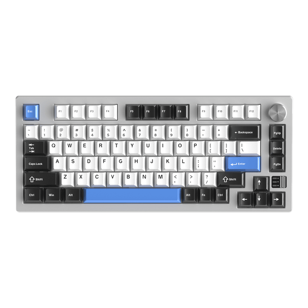  Bàn phím cơ Dare-U EK75 Pro AL White Blue | Wireless, case nhôm, Cloud (Linear) Switch 