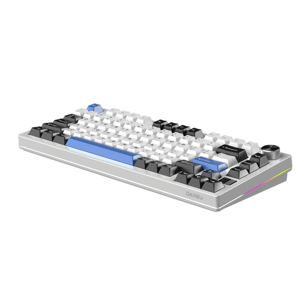  Bàn phím cơ Dare-U EK75 Pro AL White Blue | Wireless, case nhôm, Cloud (Linear) Switch 