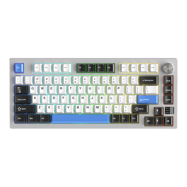  Bàn phím cơ Dare-U EK75 Pro AL White Blue | Wireless, case nhôm, Cloud (Linear) Switch 