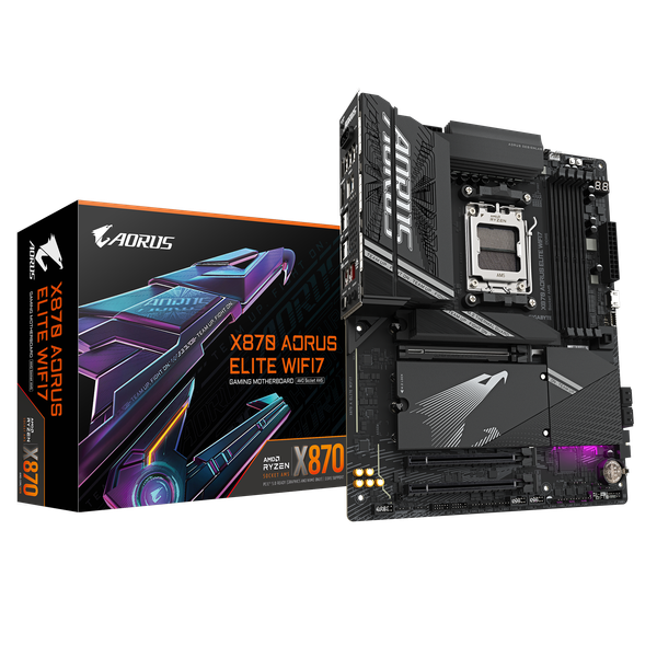  Mainboard Gigabyte X870 AORUS Elite Wifi DDR5 | AM5, ATX, 4 khe RAM 