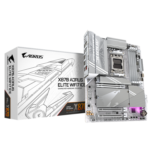  Mainboard Gigabyte X870 AORUS Elite ICE Wifi DDR5 | AM5, ATX, 4 khe RAM 