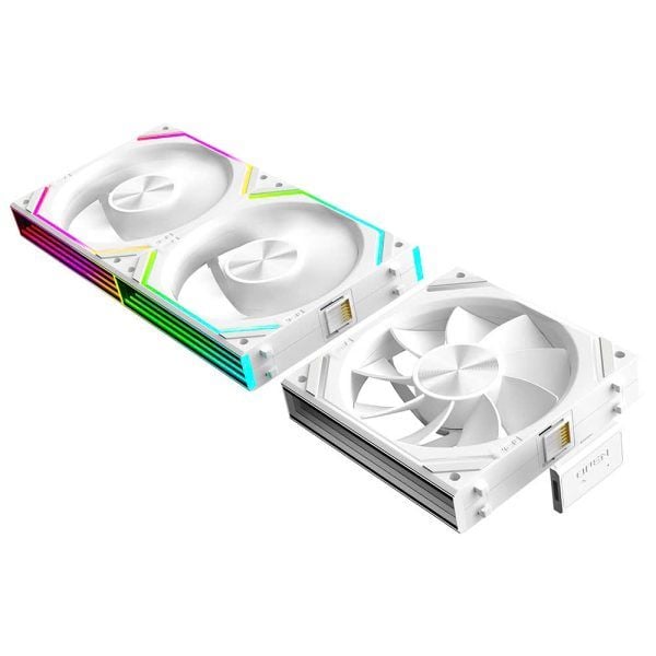  Quạt tản nhiệt PC Leopard V2RS ARGB White | Kit 3 fan 120mm, ARGB 