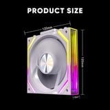  Quạt tản nhiệt PC Leopard V2RS ARGB White | Kit 3 fan 120mm, ARGB 