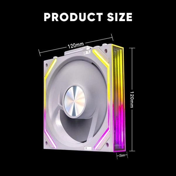  Quạt tản nhiệt PC Leopard V2RS ARGB White | Kit 3 fan 120mm, ARGB 