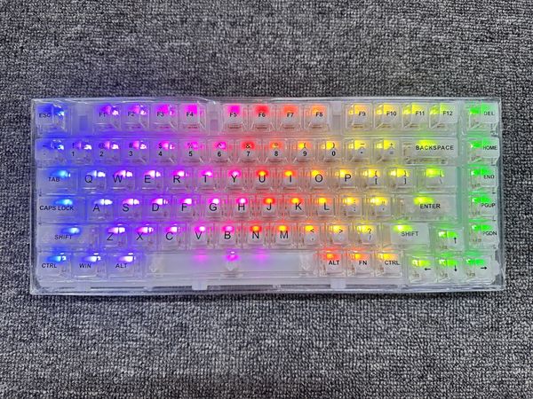  Bàn phím cơ gaming XinMeng X75 | 3 Mode, TKL, RGB, White, Hot swap 