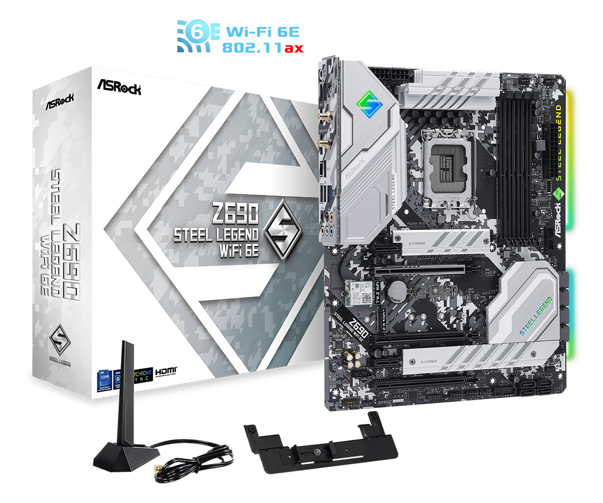 Mainboard Asrock Z690 Steel Legend WiFi 6E | Intel Z690, LGA 1700, ATX, 4 khe DDR4