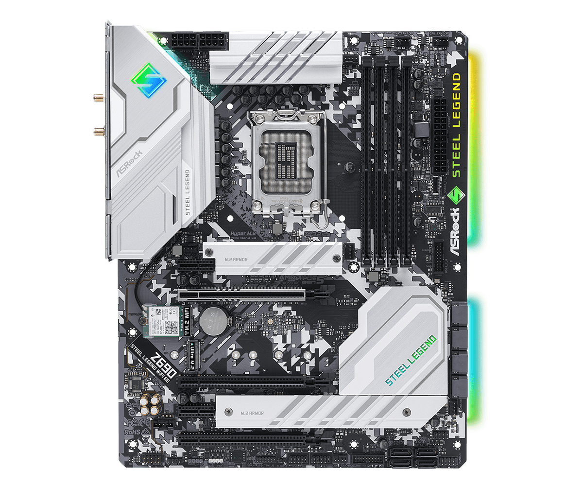 Mainboard Asrock Z690 Steel Legend WiFi 6E | Intel Z690, LGA 1700, ATX, 4 khe DDR4