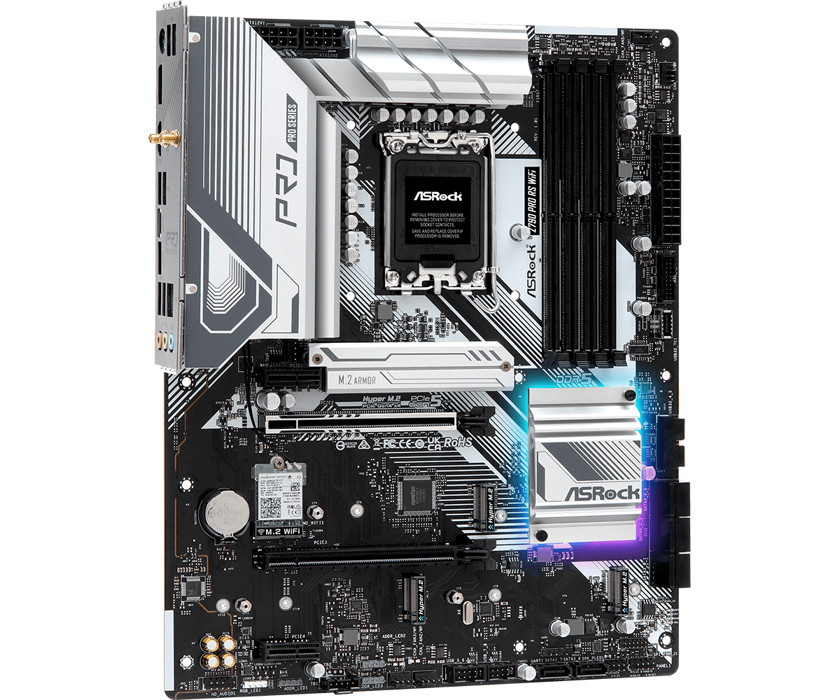 Mainboard Asrock Z790 Pro RS WiFi | Intel Z790, LGA 1700, ATX, 4 khe DDR5