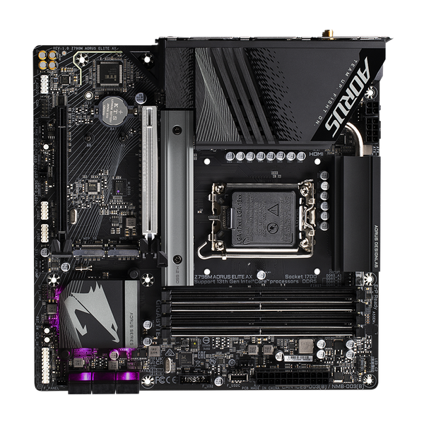  Mainboard Gigabyte Z790M AORUS Elite AX Rev 1.0 Wifi DDR5 | LGA 1700, mATX, 4 khe RAM 
