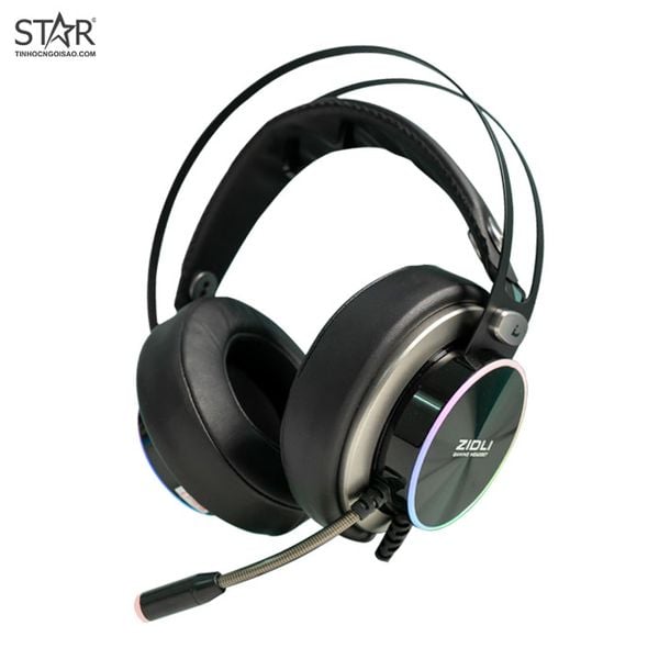  Tai nghe Gaming Zidli ZH20 7.1 | Có dây, Over-ear, RGB, Đen 