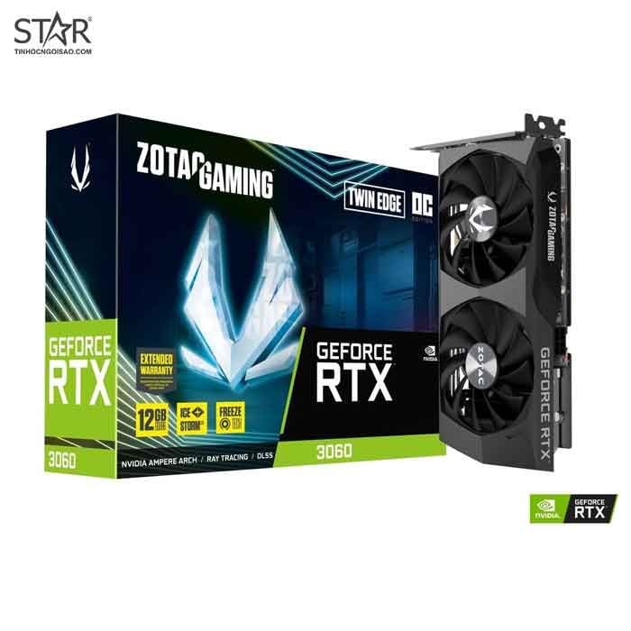 VGA Zotac RTX 3060 12GB GDDR6 Gaming Twin Edge OC V2 LHR (ZT-A30600H-10M)