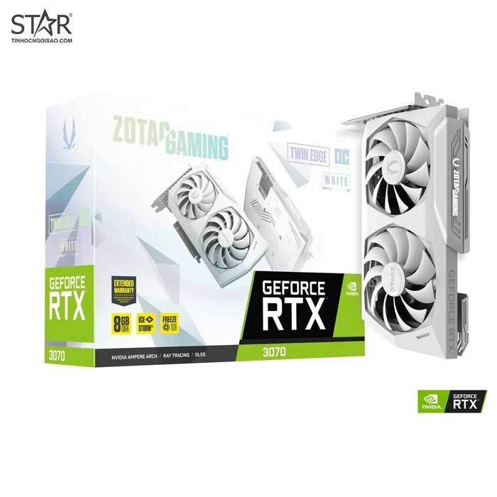 VGA Zotac RTX 3070 8GB GDDR6 Gaming Twin Edge OC White EdiTion (ZT-A30700J-10P)