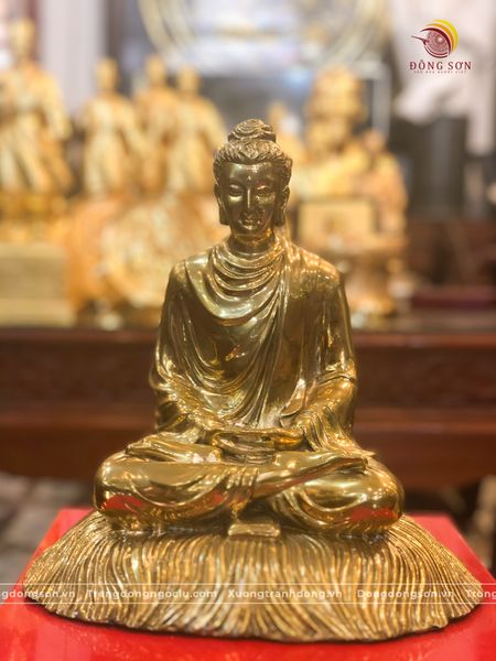 Tượng Phật Thích Ca ngồi thiền dát vàng 24k