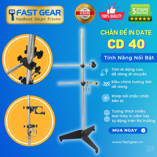 Chân Đế In Date CD 40 - Lắp máy in date tự động - Máy in date cầm tay