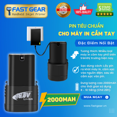 pin máy in date cầm tay 2000 mah