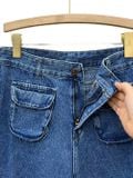  QUẦN JEAN (110cm) SUÔNG TÚI HỘP BIGSIZE , 4 TÚI, XANH ĐẬM 