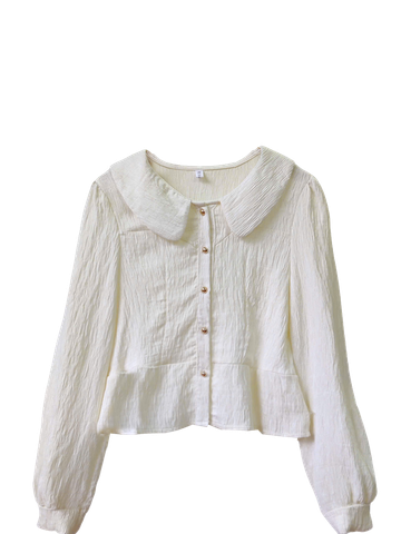  ÁO KIỂU PEPLUM, CỔ BẺ, LAI XÒE, VẢI GÂN THANH LỊCH 