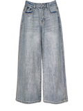  QUẦN JEAN RỘNG WASH NHẠT, LỬNG 92 CM 