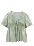  ÁO KIỂU BABY DOLL CỔ V , MINT 