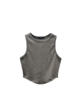  CROP BALỖ LAI BẦU, TANKTOP CROP XÁM 