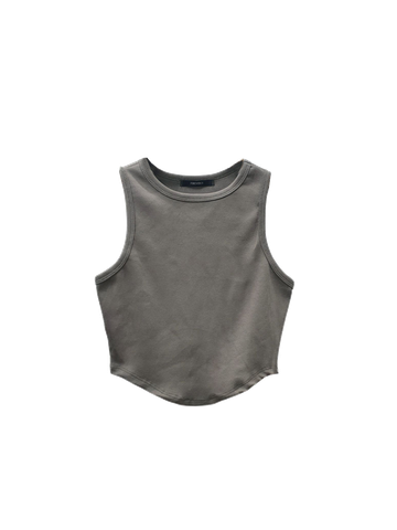  CROP BALỖ LAI BẦU, TANKTOP CROP XÁM 