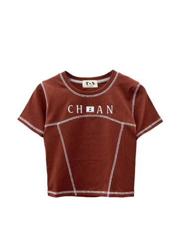  CROP 2 VIỀN CHỈ NỔI, NÂU ĐỎ 