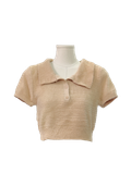  CROP CỔ BẺ, LÔNG MỊN, NÂU NHẠT 