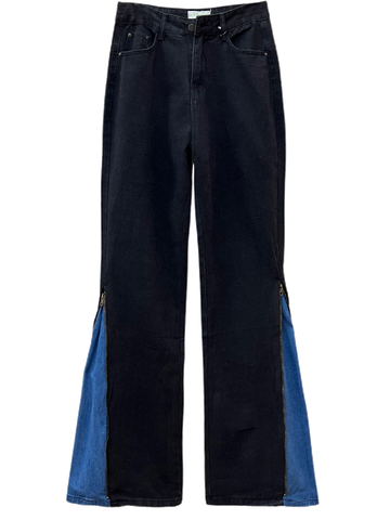  QUẦN JEAN DÀI 110 CM , ĐỨNG, ỐNG KIỂU, ĐEN 