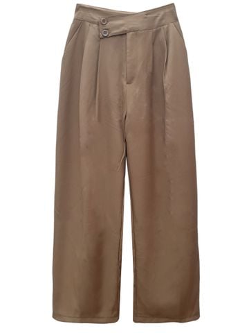  QUẦN TÂY SUÔNG BIGSIZE, 2 NÚT, LƯNG THUN, nâu 