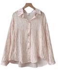  OVERSIZE SƠ MI VOAN MỎNG, VỆT HỒNG 