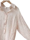  OVERSIZE SƠ MI VOAN MỎNG, VỆT HỒNG 