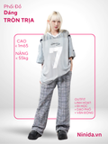  QUẦN LƯNG THUN SUÔNG CARO, XÁM,LƯNG THUN 