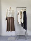  ÁO KIỂU PEPLUM, CỔ BẺ, LAI XÒE, VẢI GÂN THANH LỊCH 
