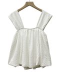  ÁO KIỂU BABY, FORM PHỒNG BÍ, TRẮNG 