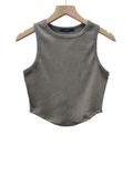  CROP BALỖ LAI BẦU, TANKTOP CROP XÁM 