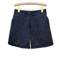  QUẦN SHORT VẢI, CƠ BẢN, sau thun, sọc dọc 