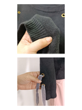  SWEATSHIRT LEN THẮT NƠ, ĐEN 