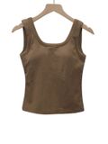  BRA SÁT NÁCH CROP HỞ LƯNG, THUN MỊN XỊN , NÂU 
