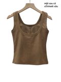 BRA SÁT NÁCH CROP HỞ LƯNG, THUN MỊN XỊN , NÂU 