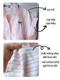  ÁO SƠ MI TAY CON, HỒNG 