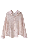  OVERSIZE SƠ MI VOAN MỎNG, VỆT HỒNG 